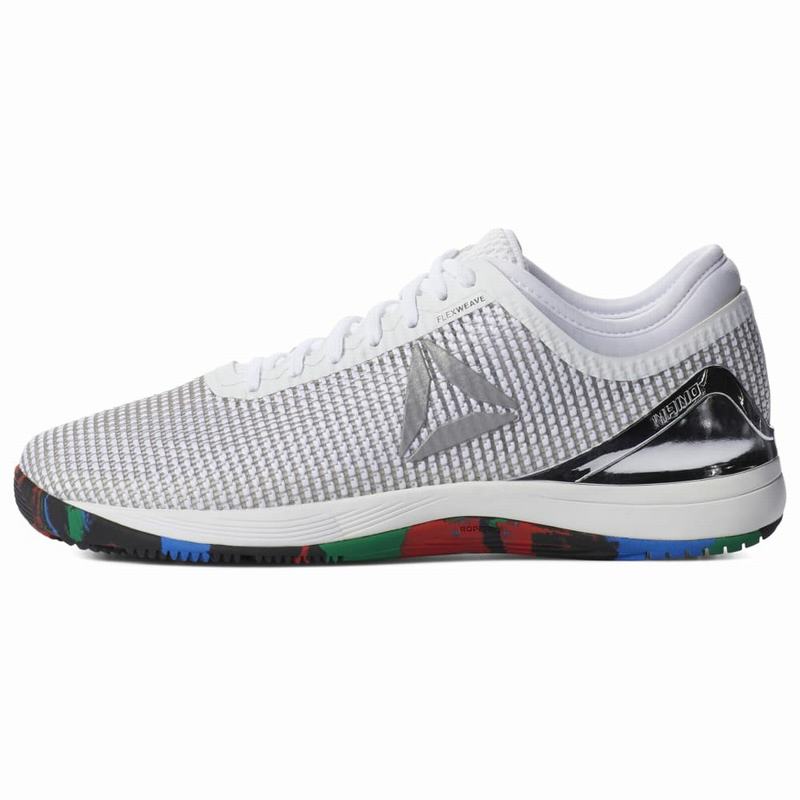 Tenisi Reebok Crossfit Nano 8 Flexweave Dama Albi/Argintii Romania WZ8969WY